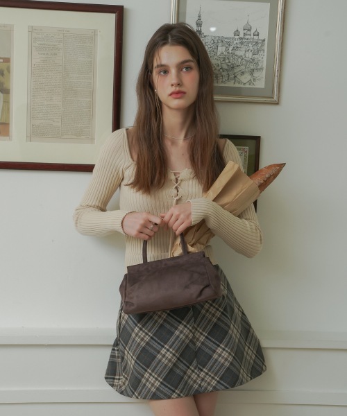 【OVHEE】 Moko Suede Mini Tote Bag_Cocoa トートバッグ 正規品