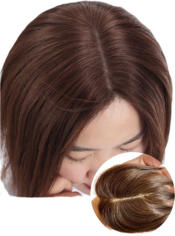 部分ウィッグ つむじ 頭頂部 3点セット I型ヘアプラス＋( ナチュラルブラウン, 3個アソート)