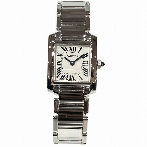 カルティエ タンクフランセーズSM W50012S3 2403 クォーツ 腕時計 【中古】