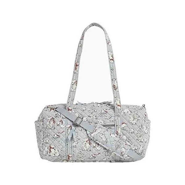 Vera Bradley Iconic Small Travel Duffel in Beary Merry Signature Cotton 並行輸入品