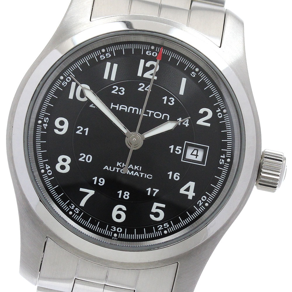 ハミルトン HAMILTON H705450 カーキ フィールド デイト 自動巻き メンズ 保証書付き_898261【中古】