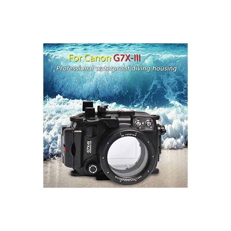 Seafrogs Canon G7X Mark III 40m/130フィート 水中ハウジングカメラ ダイビング 防水ハウジングケース