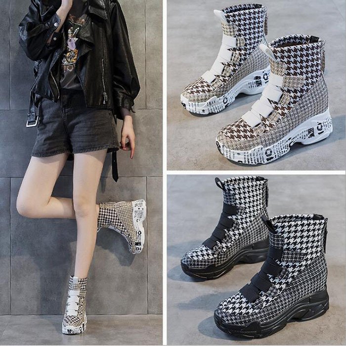 ショートブーツ レディース ワークブーツ ローヒール 厚底 シューズ 靴 無地 カジュアルシューズ 6,760円