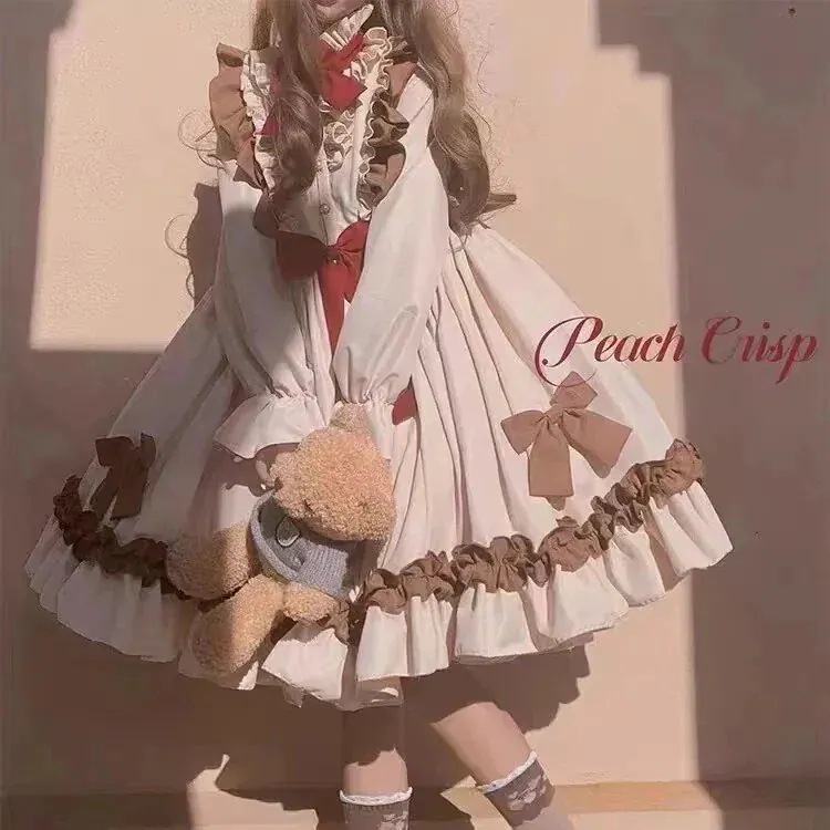 新製品 2024 ロリータ ドレス パーティードレスドレス ドールスカート 可愛い レトロ ワンピース 蝶結び コスプレ お姫様 コスプレ ワンピース ロリータワンピース