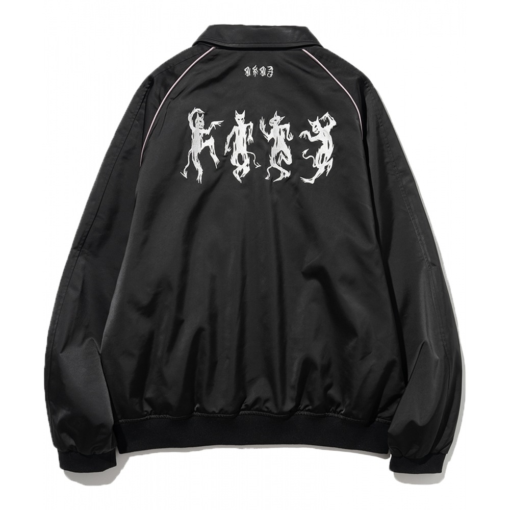 NOT4NERD 4Devils サテン ブルゾン ジャケット - ブラック