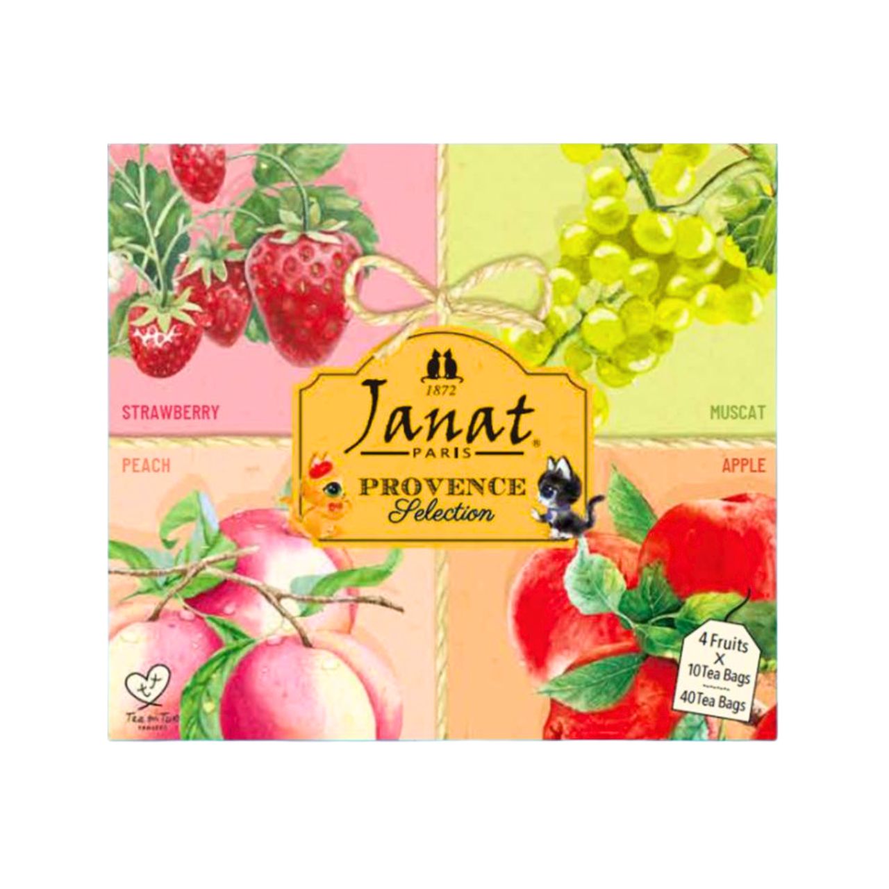 ジャンナッツ プロヴァンスシリーズ フルーツティー アソート 8箱 (2gx4種x各10TB入り) Janat フレーバーティー