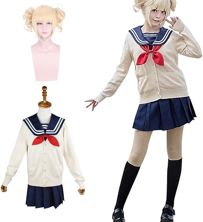 ヒミコ トガ 仮装 ハロウィン アニメ カーディガン 制服 セーラー服 トガヒミコ 『ウィッグ付』僕のヒーローアカデミア コスプレ衣装 渡我被身子 コスプレ トガちゃん トガヒミコ