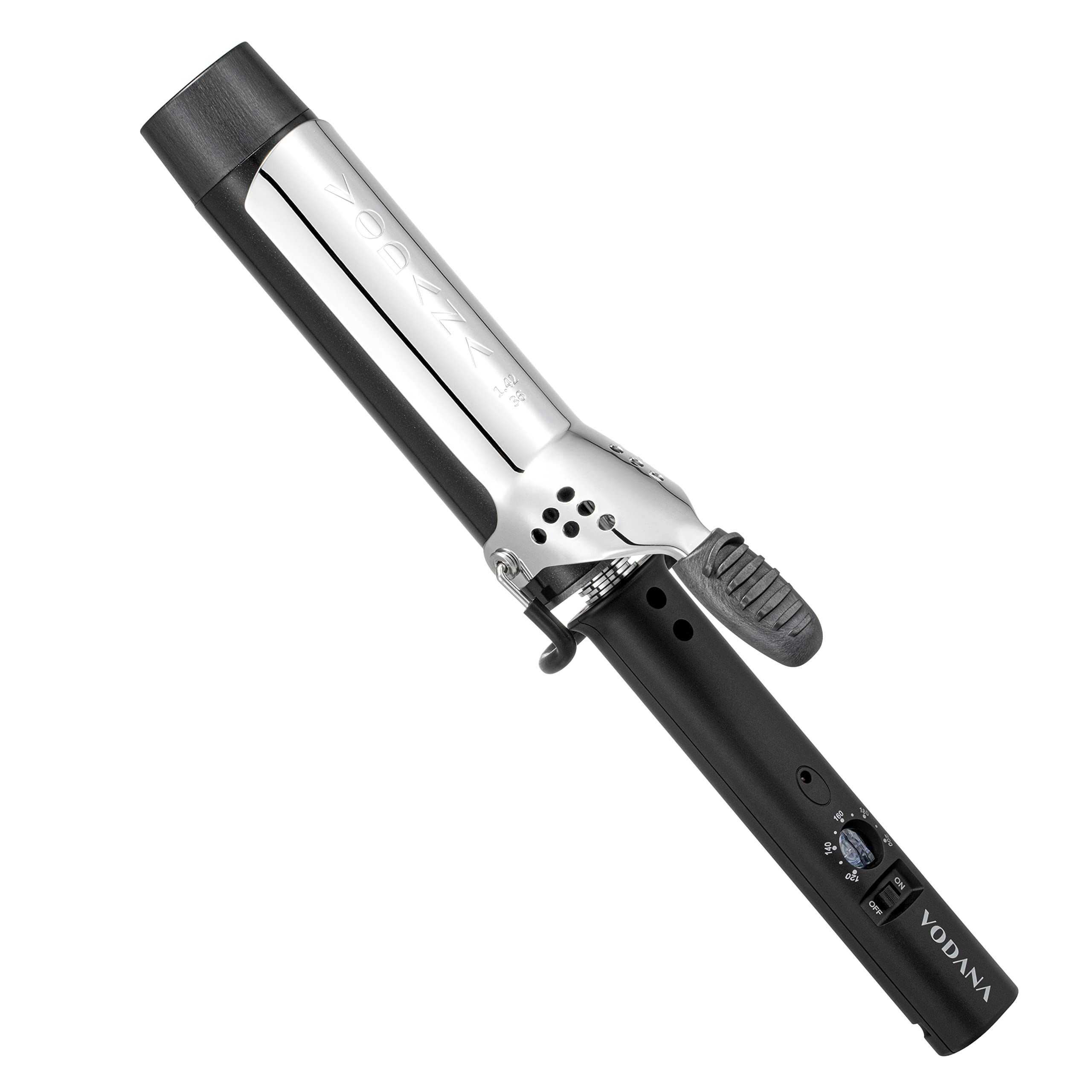 VODANA グラムウェーブカーリングアイロン【日本正規品】【日本仕様プラグ】ウェーブアイロン ヨシンモリ くびれ巻き 女神ヘア 韓国風ヘア ダメージ最小化 (ブラック, 36mm)