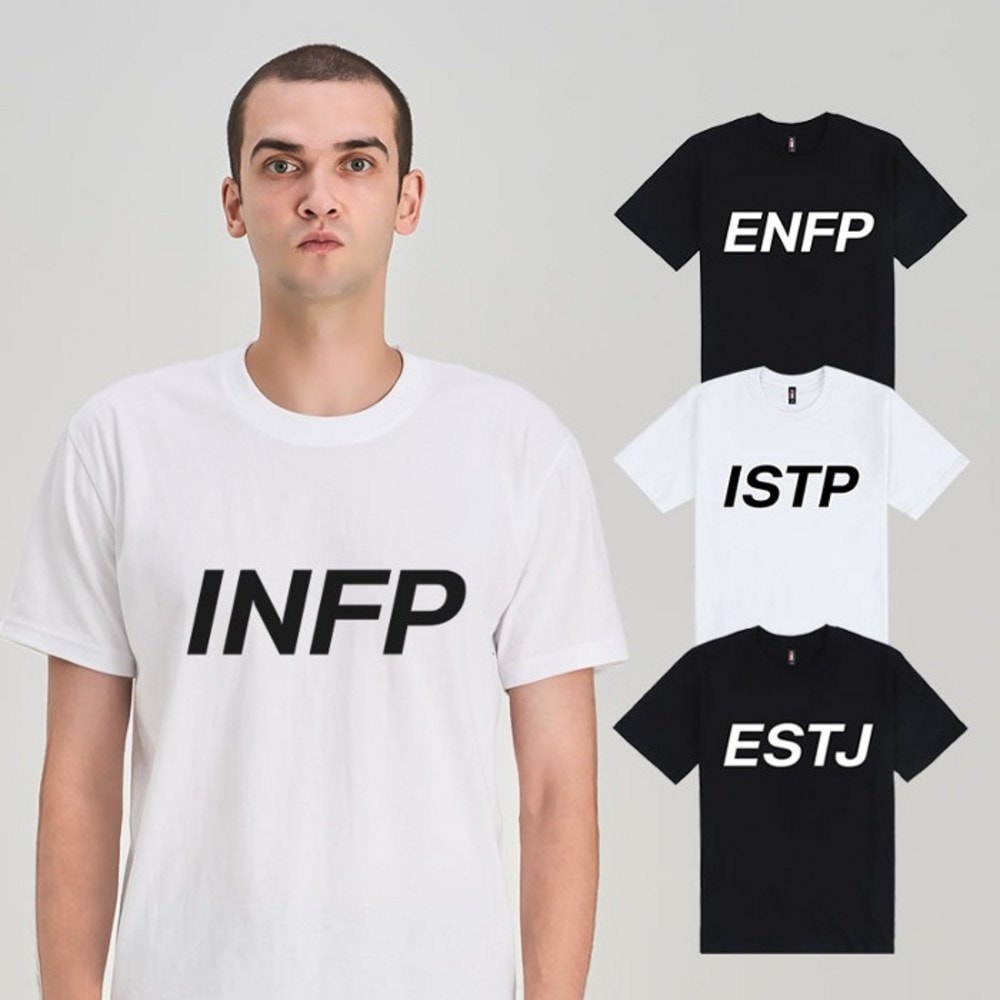 半袖 MBTI デザイン 男女共用制服 カップル イベント 団体 旅行 ハネムーン Tシャツ