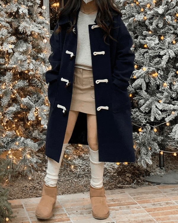 [ウール含量/ キルティング裏地] ソヤ トッポッキ セーラー カラー ウール キルティング ロング コート - coat (3 colors)