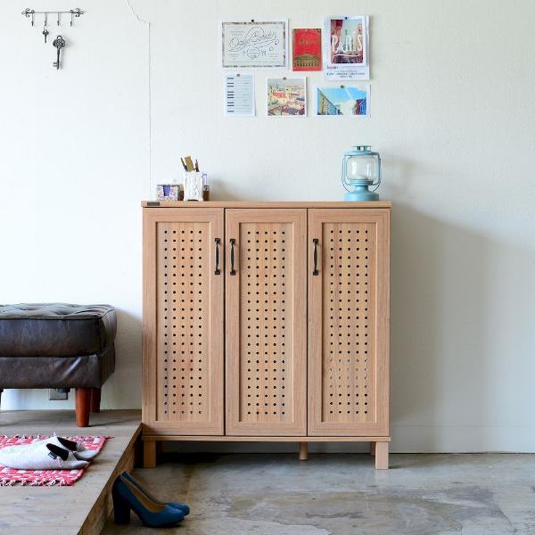 シューズラック 棚 下駄箱 靴箱 おしゃれ 玄関収納 ナチュラルモダン 通気性 木目 木製 キャビネット 扉付き 幅868.5mm ホワイト