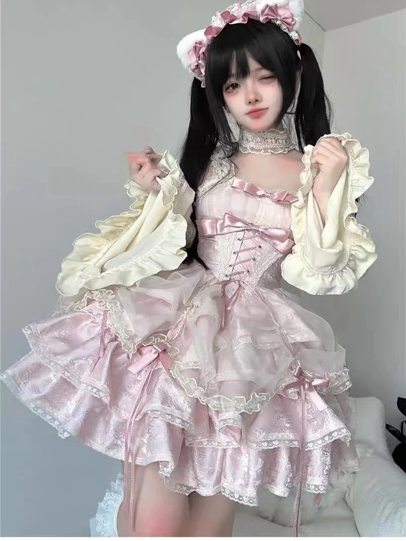 ロリータjsk甘辛ピュアディザイア優しいバレエ風バースデーロリータドレスワンピースドレスその他 ワンピースドレス