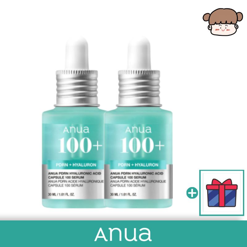 【小ジワケア/１＋１】PDRNヒアルロン酸カプセル100セラム, 30ml２個‐エイジングケア セラム 保湿美容液 ツヤ肌 セラム ハリ 弾力 美容液　高保湿 アンプル 集中ケア アンプル 目元 口元