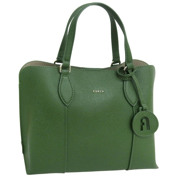 フルラ バッグ レディース トートバッグ アウトレット レザー グリーン VITTORIA NEW M TOTE BAG WB01510BX3618EDE00 FURLA