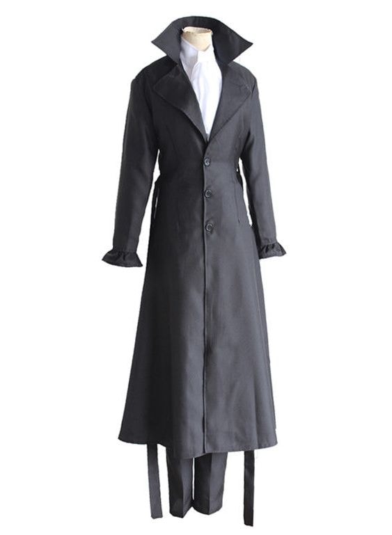 文豪ストレイドッグス 風 文スト 芥川龍之介 コスチューム コスプレ衣装 5点セット サイズ S―XL