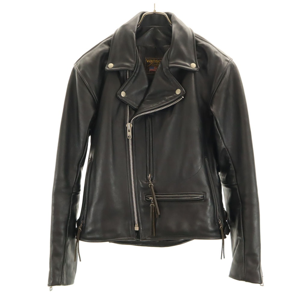 Vanson Leathers ダブルライダースジャケット 36 ブラック VANSON