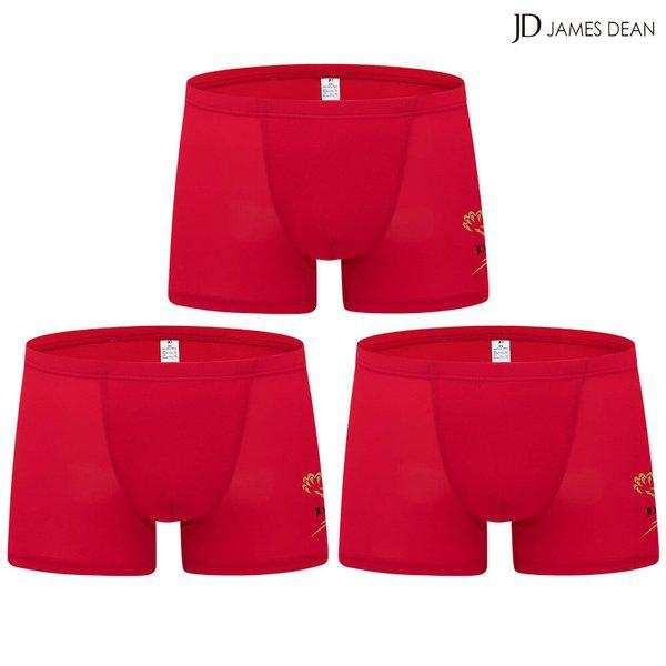 男性用赤いパンツ レッドブリーフ 赤色 ボクサースパッツ ファッション ズロース セット