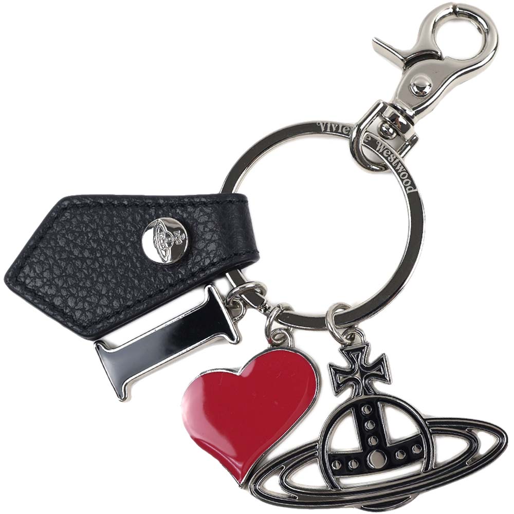 ヴィヴィアンウエストウッド キーリング キーホルダー Vivienne Westwood KEYRINGS GRAIN LEATHER I LOVE ORB 82030082U L001J N401