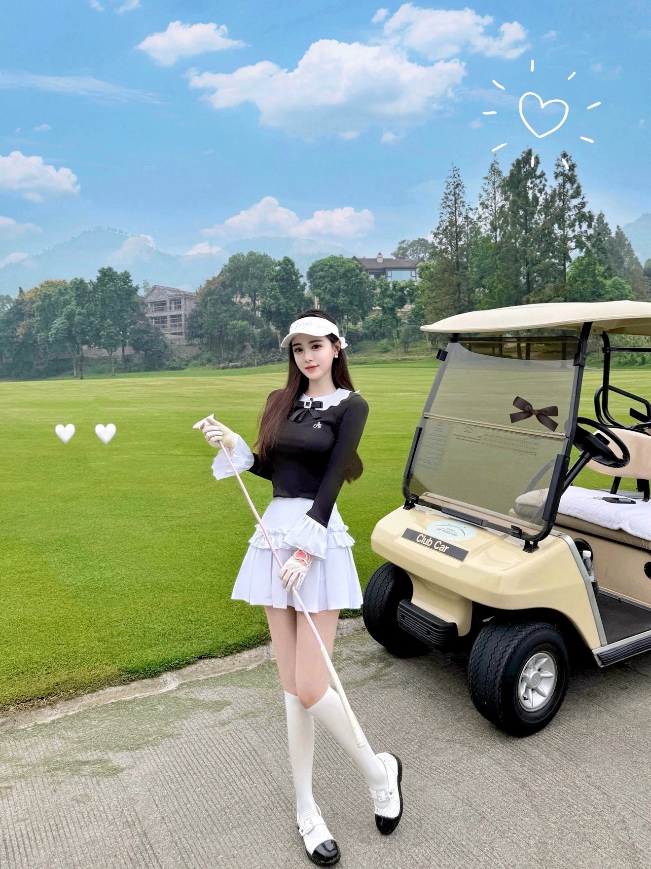 ゴルフウェア 秋冬 上下セット レディース フリル 可愛い 長袖 ゴルフスカート プリーツスカ 黒 白 おしゃれ カジュアル 痩せる 速乾 韓国風 スポーツウェア テニスウェア 女性 かわいい