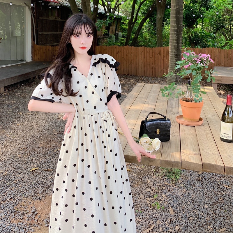 ワンピース ロングワンピース フレアワンピース ロング丈 半袖 ビックカラー ウエストマーク かわいい 大人可愛い きれいめ シンプル 上品 おしゃれ かっこいい レトロ ラフ こなれ感 個性的