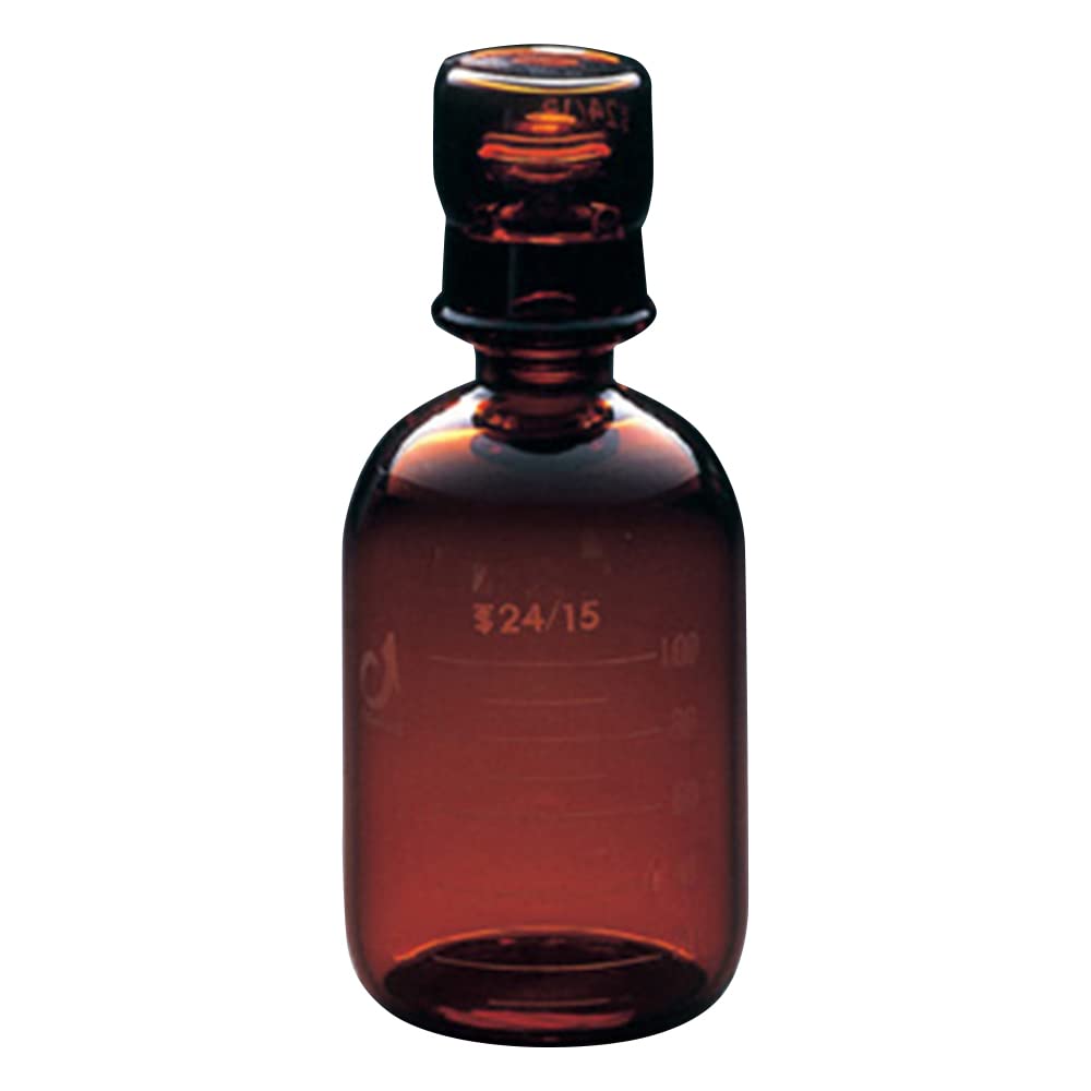 アズワン 保存容器 茶色透明摺 100mL /1-4376-02