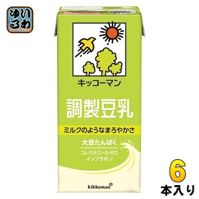 他サイト： キッコーマン 調製豆乳 1L 紙パック 6本入 豆乳 調整 イソフラボンの商品画像