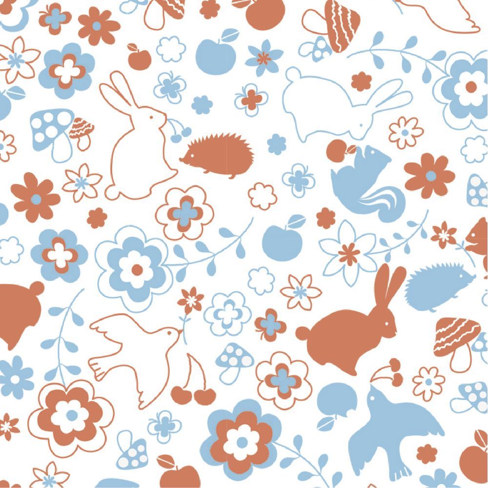 （まとめ買い）ササガワ 包装紙 ファンシー/バラエティ柄 レトロガーリー 半才判 50枚入 49-1415 [x3]