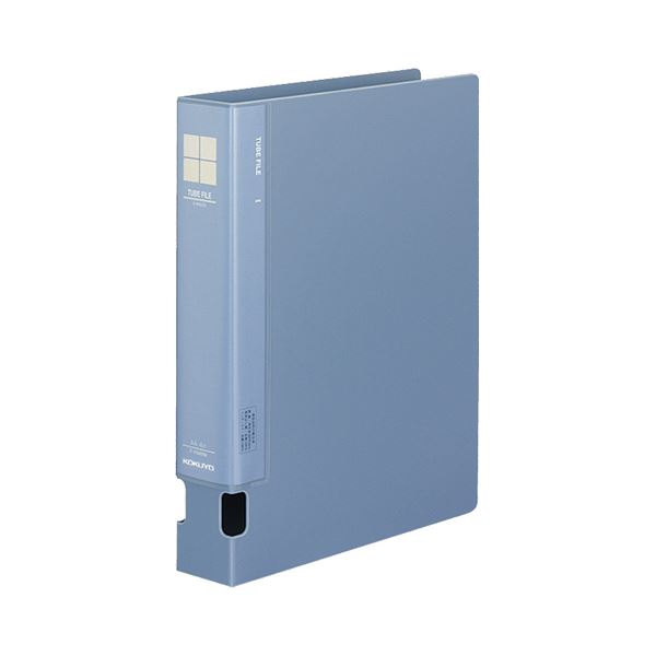 (まとめ) コクヨ チューブファイルPP 片開き A4タテ 400枚収容 背幅55mm 青 フ-F640NB 1冊 (×5セット)