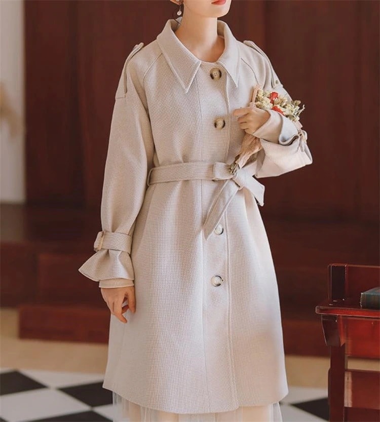 通勤する 冬 新品 レトロ 減齢 厚手 バンディング 長袖 単体ボタン チェスターコート