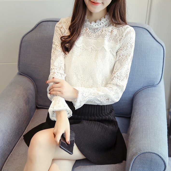 トップス カットソー 長袖 フレアスリーブ ハイネック ストレート Iライン レース 透け感 シースルー 薄手 かわいい 大人可愛い きれいめ 大人 上品 おしゃれ お洒落 エキゾチック 大人可愛い 5,042円