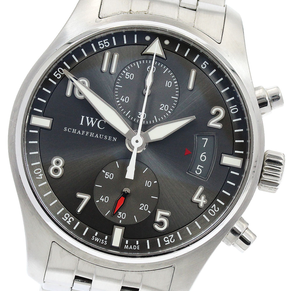 IWC IWC SCHAFFHAUSEN IW387804 パイロットウォッチ スピットファイア クロノグラフ 自動巻き メンズ _919030【中古】