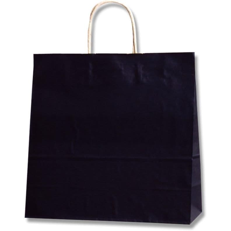 （まとめ買い）シモジマ HEIKO 手提げ紙袋 25チャームバッグ 25CB 3才 未晒 黒C 50枚 幅320xマチ115x高310mm 003251211 [x3セット]