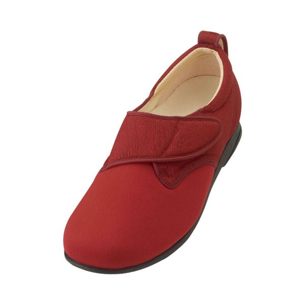 介護靴 施設・院内用 ウィングストレッチ 1102 両足 徳武産業 あゆみシリーズ ／L (23.023.5cm) ワイン