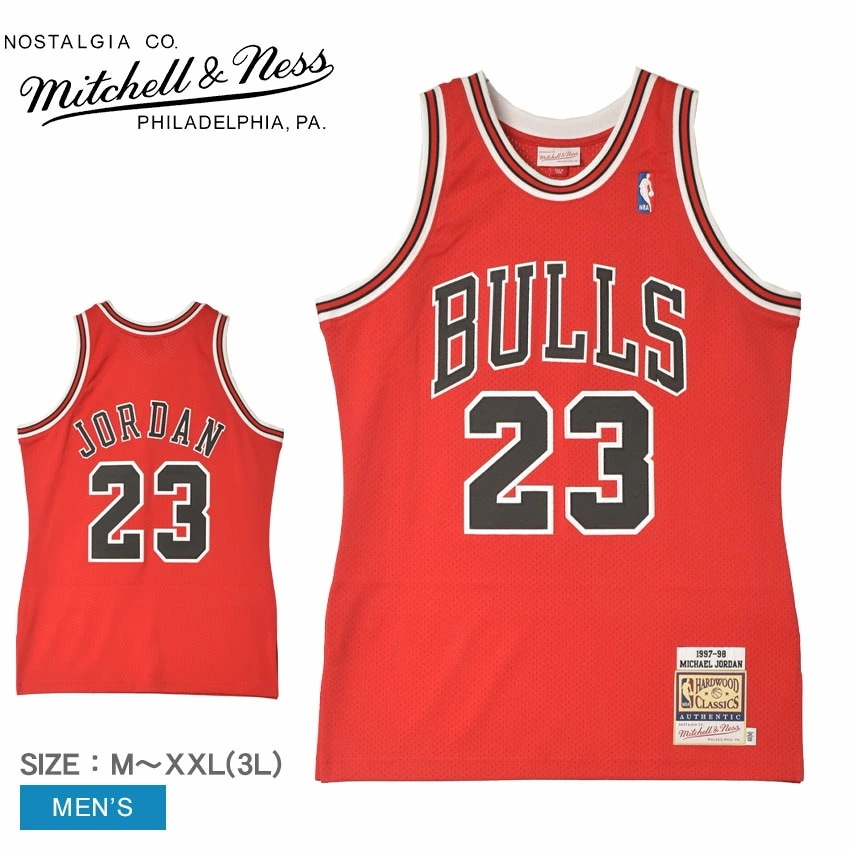 オーセンティックジャージ シカゴブルズ 1997－98 マイケルジョーダン AJY4GS18399－CBUSCAR97MJO メンズ NBA ウエア タンクトップ バスケットボール選手 背番号