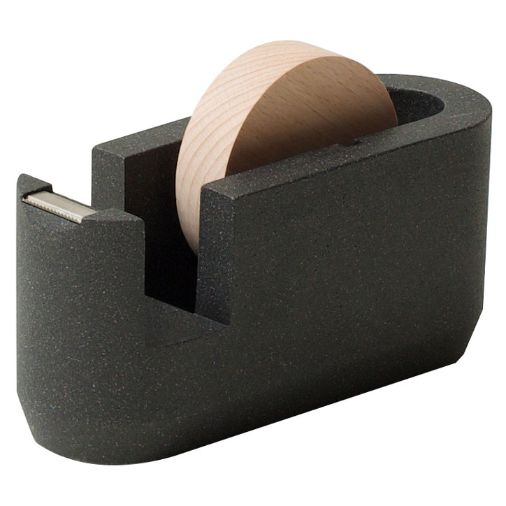 テープカッター イデアコ ステーショナリー テープカッター ストーンサンドカラー 石調 ideaco Stationery tape cutter ストーンサンドブラック