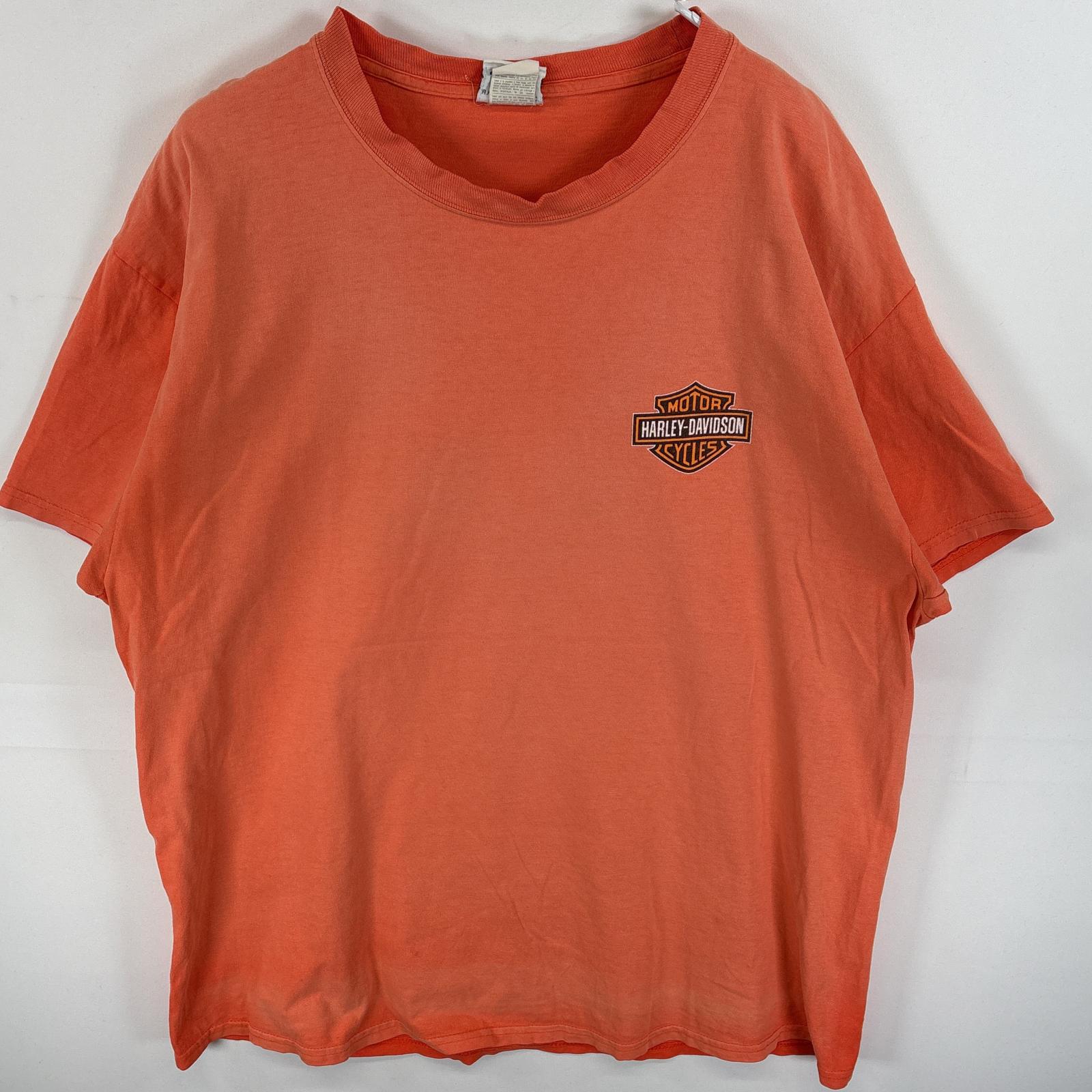 古着 半袖Tシャツ 両面ラバープリント フロリダ BEEFY オレンジ メンズ