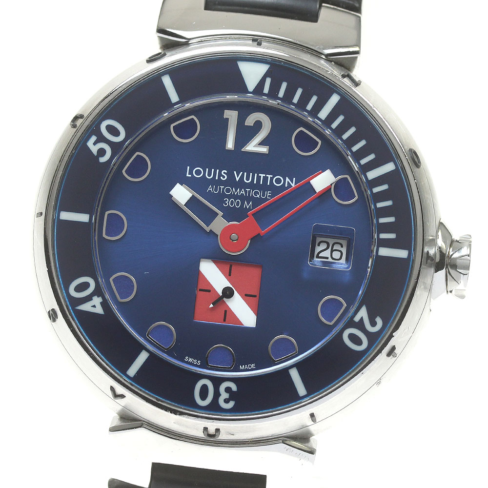 ベルト訳あり ルイ・ヴィトン LOUIS VUITTON Q103F タンブール ダイビング デイト 自動巻き メンズ _842321【中古】