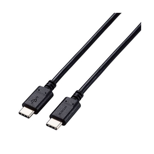 (3個セット) エレコム USB2.0ケーブル(認証品USB Type-C(TM) to USB Type-C(TM)) 1m ブラック U2C-CC5PC10NBKX3