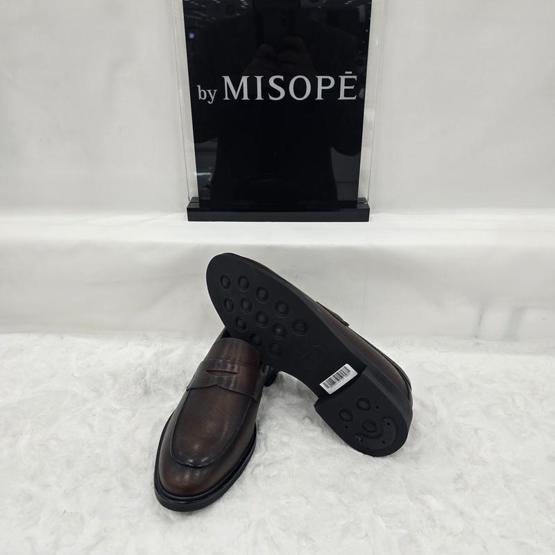 By 男性モダンペニーローファー 122HT239FS003 DBROWN 4 JJ