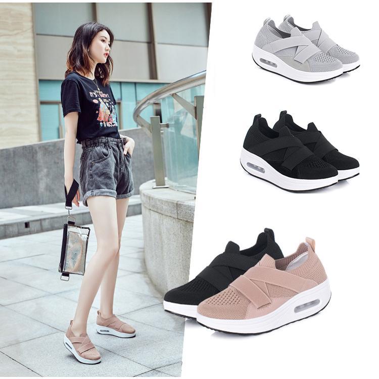 【即納】スニーカー レディース 厚底 シューズ 黒 白 美脚 疲れない 大きいサイズ　軽量 靴 シューズ ナースシューズ 船底型