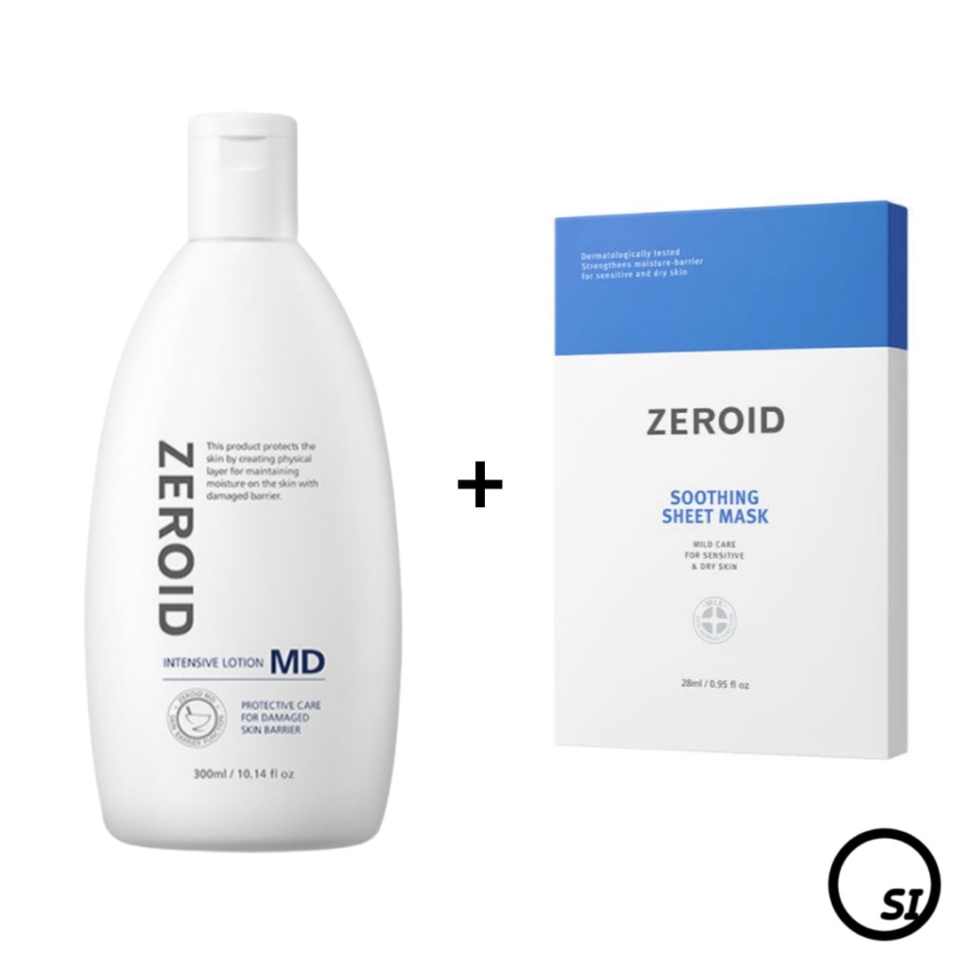 【SET】インテンシブ ローション エムディ 300ml(大容量) + スージングシート マスクパック 5枚