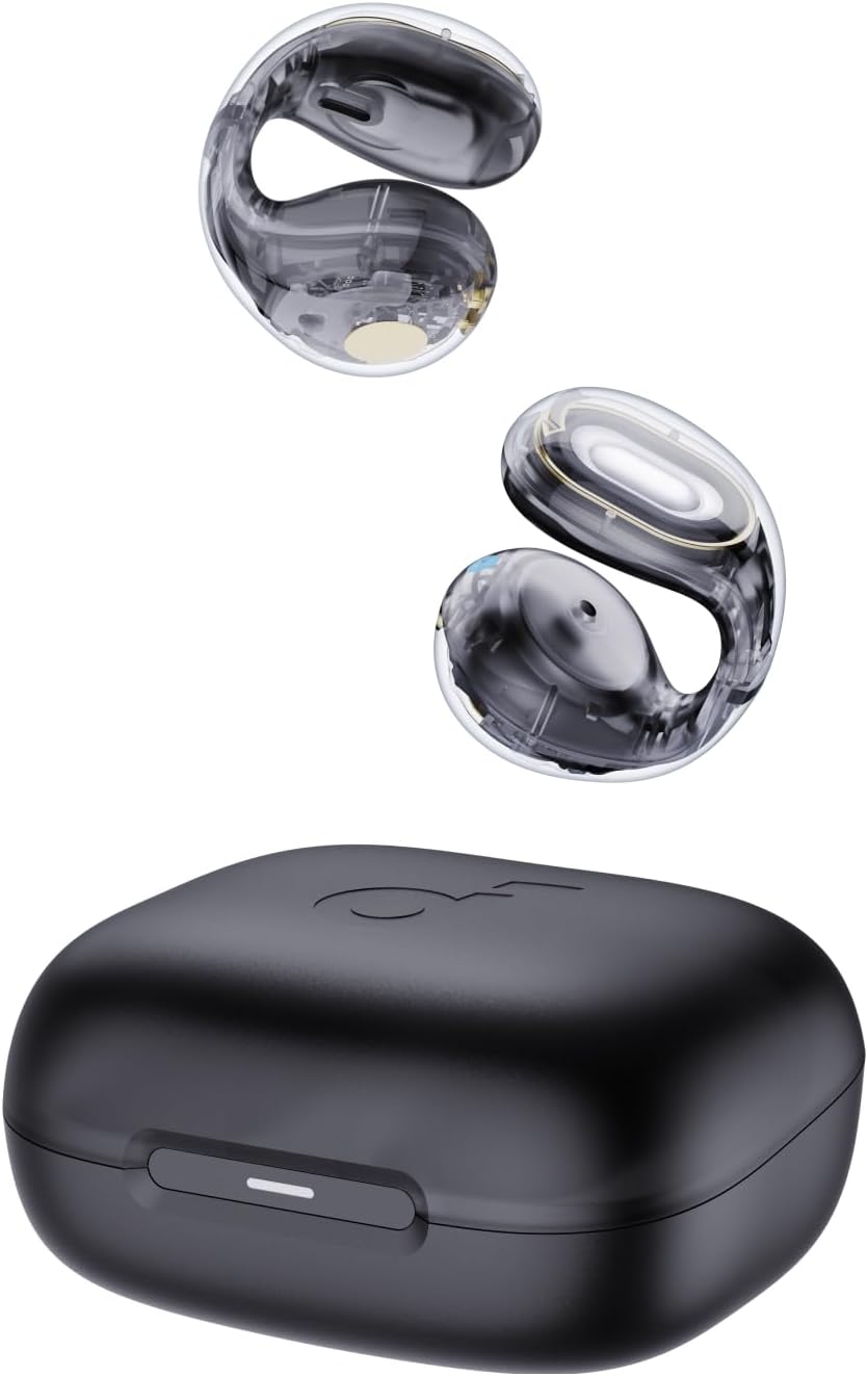 Anker Soundcore C30i（Bluetooth 5.3）【オープンイヤー型ワイヤレスイヤホン/イヤーカフ/ IPX4防水規格/ 最大30時間再生 / マルチポイント接続】クリアブラック