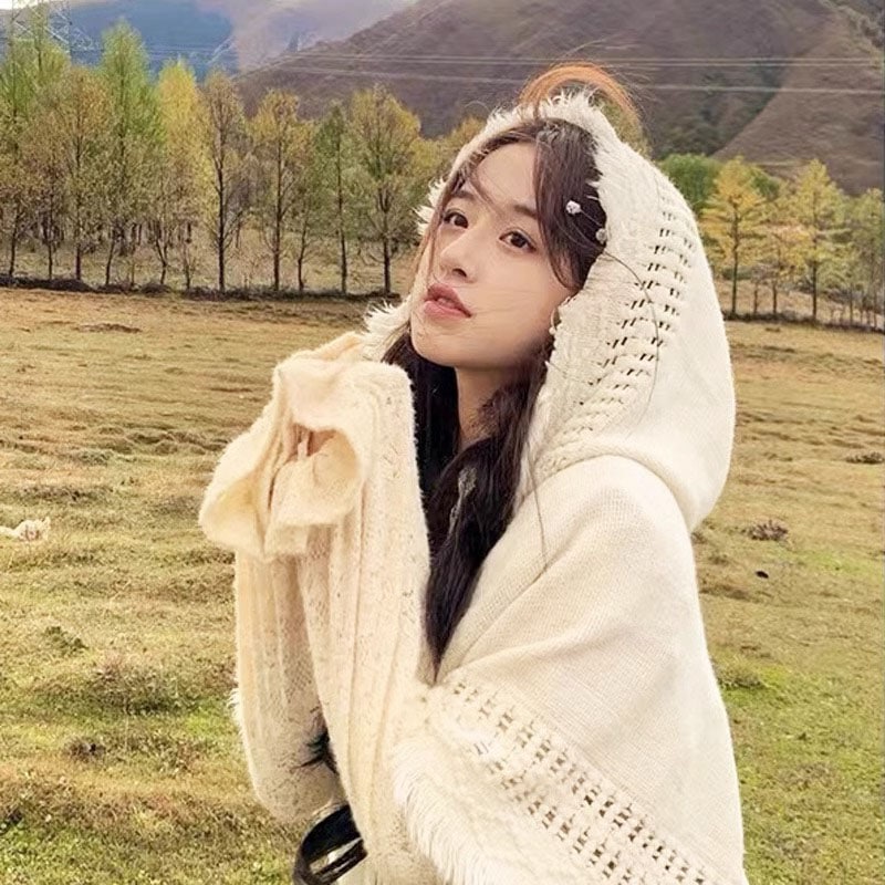 女性のニットショールはハイエンドの林業マントを着ており2024年春と秋の女性のための非常に素敵な小さなコート 6,951円