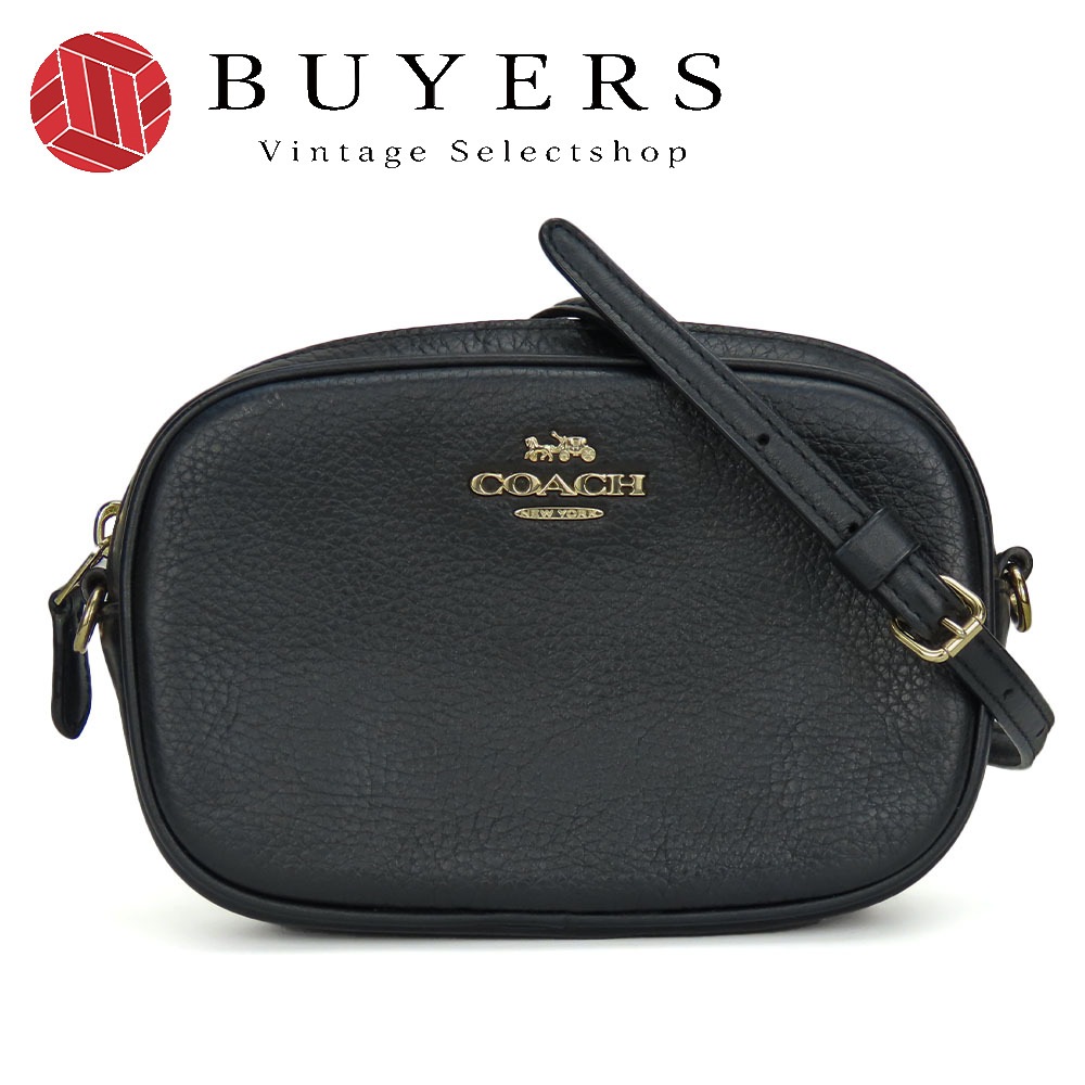 中古 ショルダーバッグ F73952 レザー ブラック 斜め掛け ポシェット ミニ レディース 女性