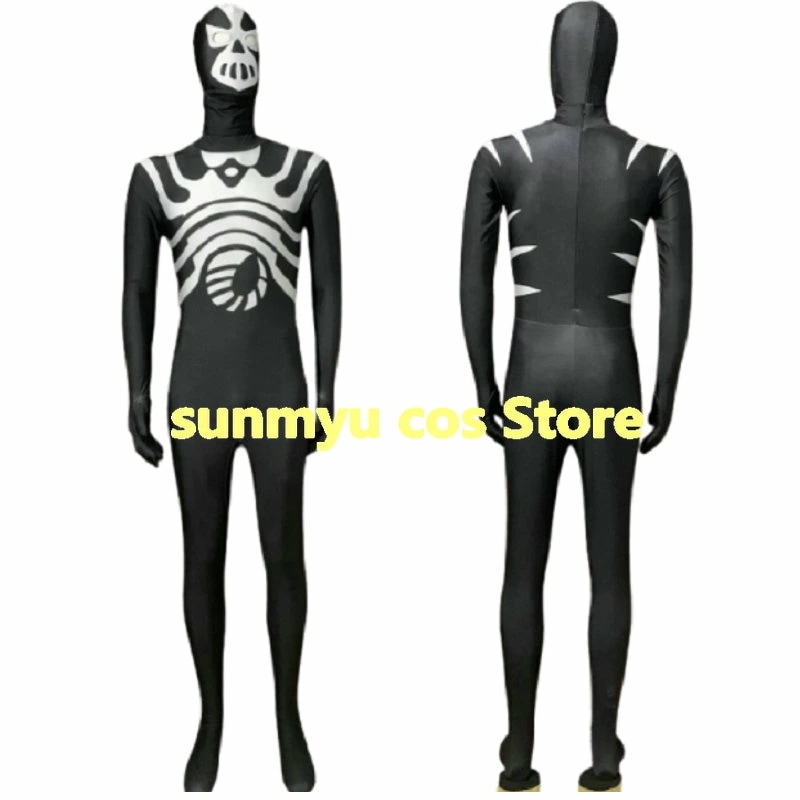 ショッカー戦闘員 スパンデックス生地製　全身タイツ　スーツ 模様はプリント方法　コスプレ衣装 サイズオーダー可能