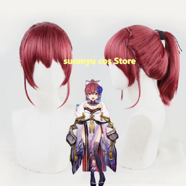 Vtuber　バーチャルYouTuber　宝鐘マリン ポニーテール コスプレ道具　ウィッグ