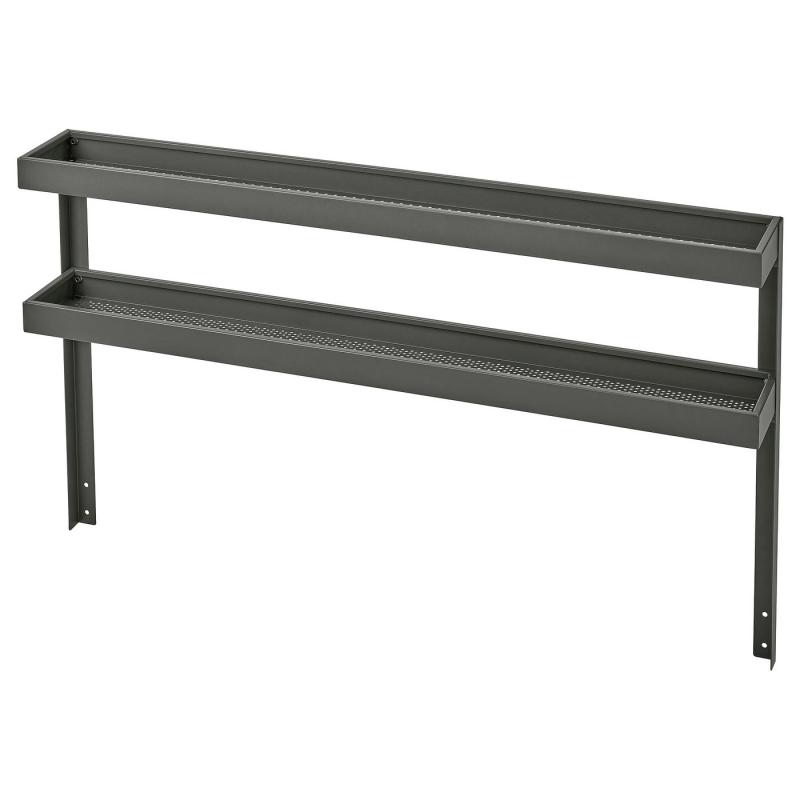 BATSKAR ボートシェール 追加ユニット 棚板付き - 屋外用/ダークグレー 120x70 cm