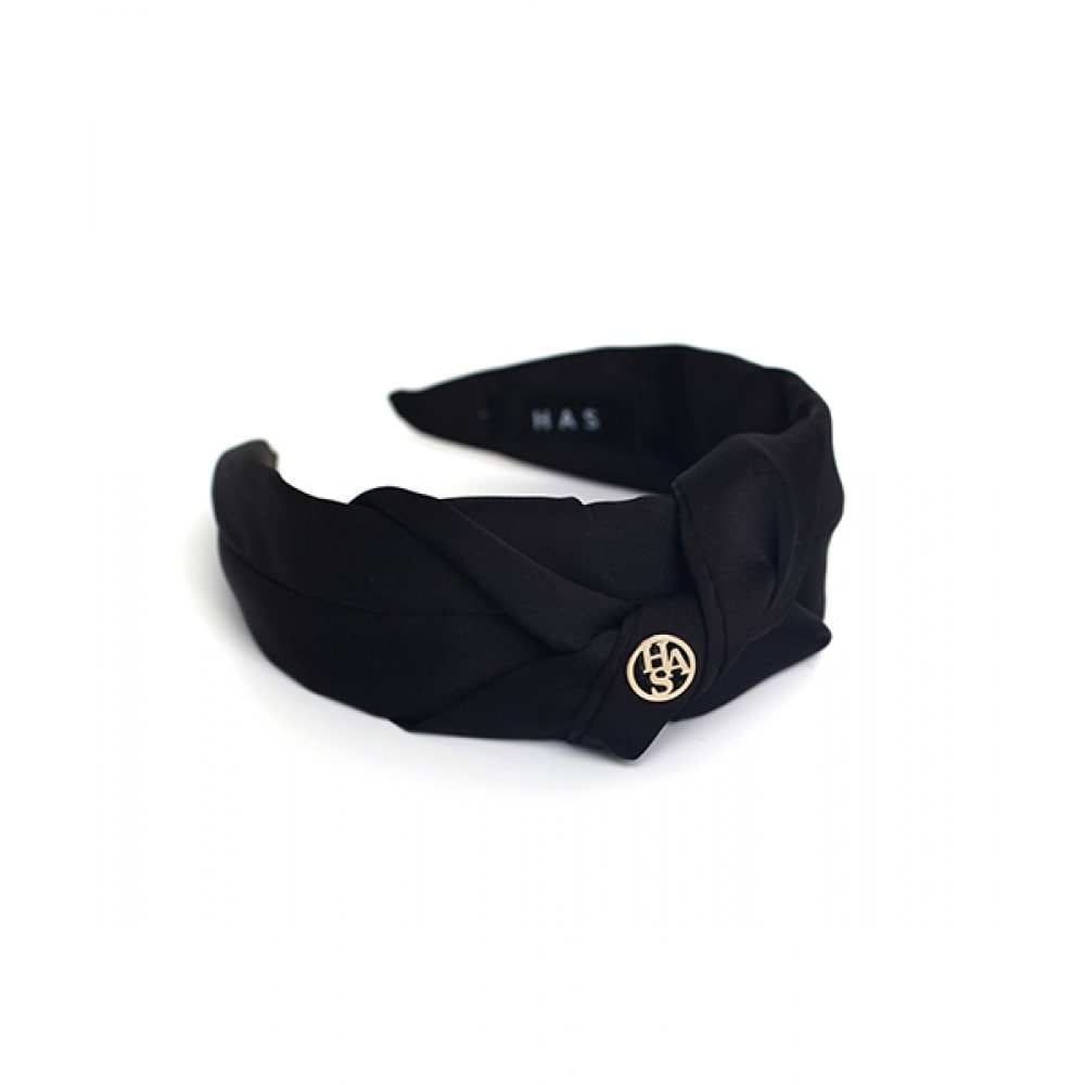HAS 5/15 配送 BFH001 Black Round logo Hairband