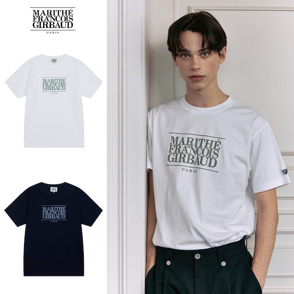 MARITHE FRANCOIS GIRBAUD MOUVEMENT CLASSIC 韓国 男女共用 半袖Tシャツ 2カラー