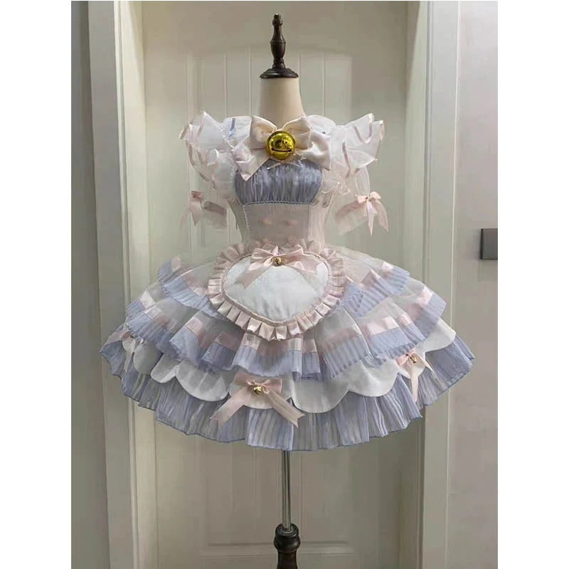 【1つ買うと10個もらえる】魔法少女ビッグベルメイドロリータドレスロリータスイートソフトガールプリンセス72